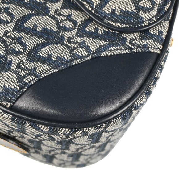 Christian Dior Navy Double Saddle Trotter Handbag 05-MA-0072 186069 - Picture 3 of 10